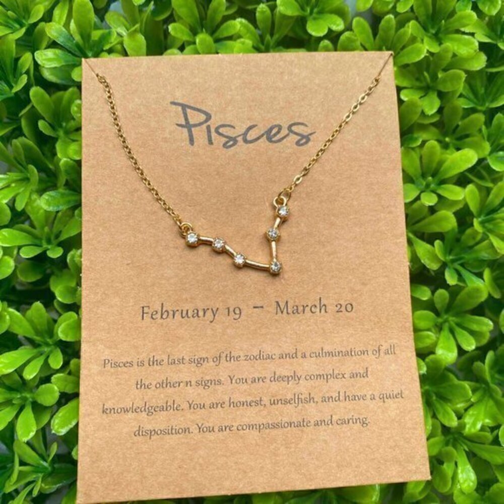 Pisces Constellation Necklace - Picture 2 of 3